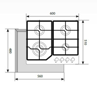 Газовая варочная поверхность LEX GVG 640-1 IV