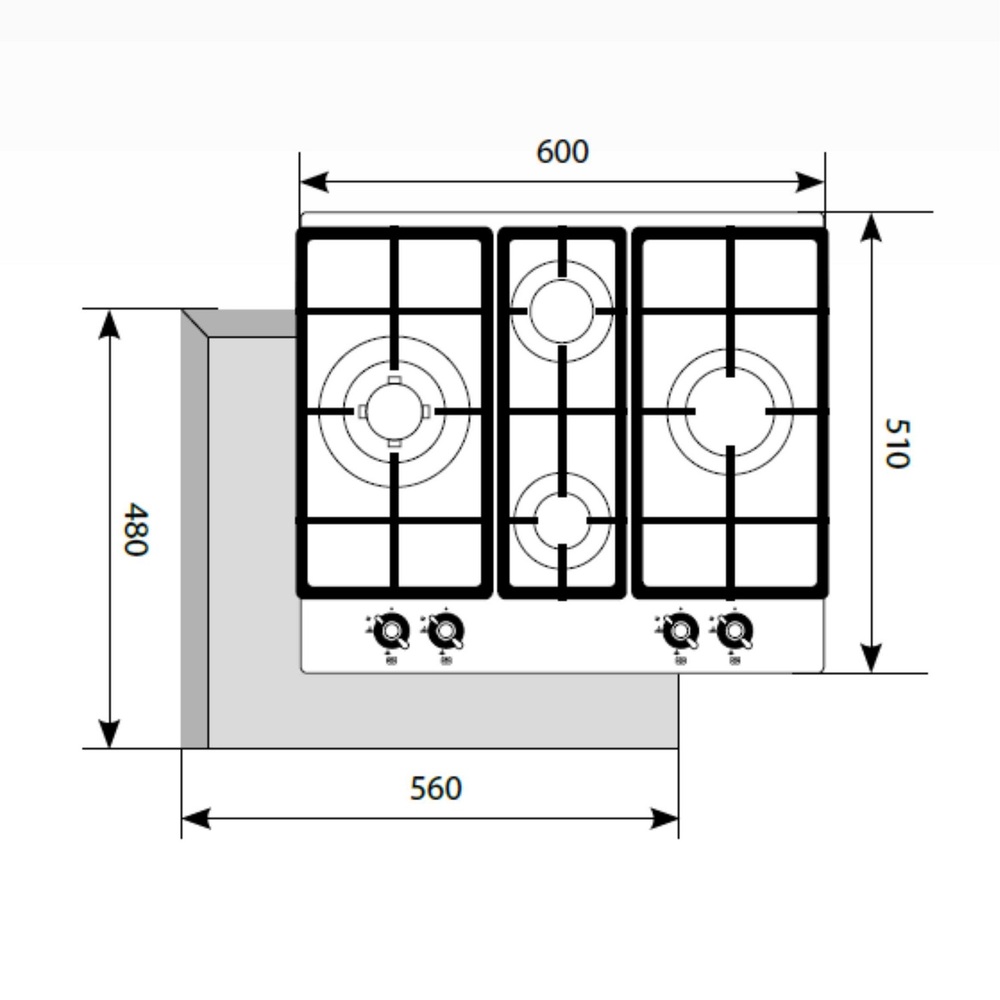 Газовая варочная поверхность LEX GVG 643C IV