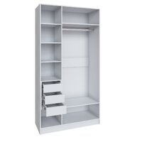 Шкаф Мадрид 1.2 с 3 ящ. внутри без зеркала Белый / Ателье светлый